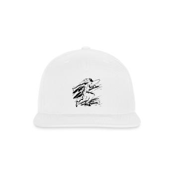 Female Runner Graffiti - Snapback Baseball Cap - white - Front