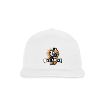 One More Rep Gym Muscle Design - Snapback Baseball Cap - white - Front