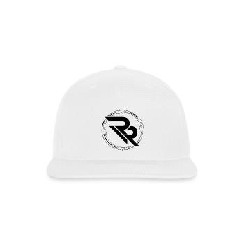Black Double R Logo - Snapback Baseball Cap - white - Front