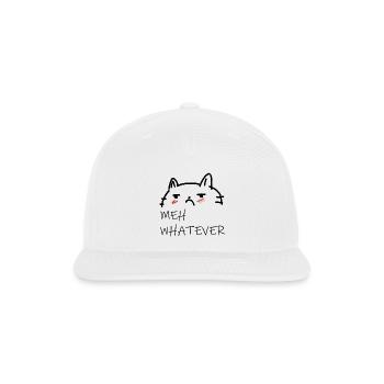 Meh Whatever - Snapback Baseball Cap - white - Front