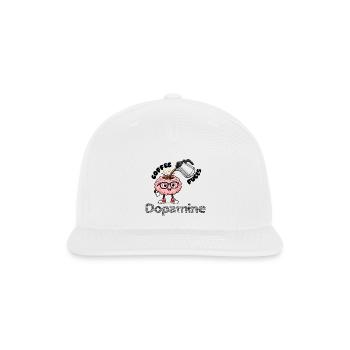 Coffee Fuels Dopamine T-Shirt | coffee lover gift - Snapback Baseball Cap - white - Front