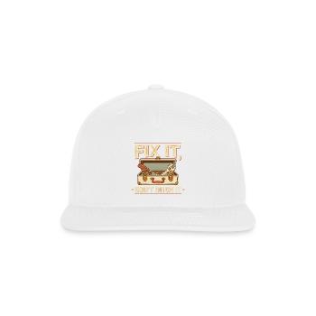 Fix It Don't Ditch It T Shirt, Fix It Shirt, Gift  - Snapback Baseball Cap - white - Front
