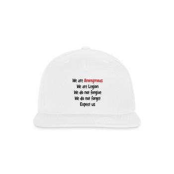 We Are Anonymous - Snapback Baseball Cap - white - Front