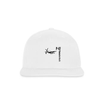 P-47 - Snapback Baseball Cap - white - Front