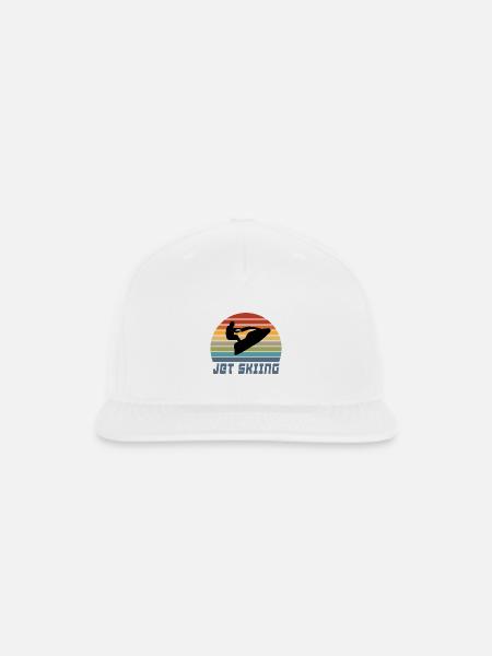 Jet Ski Design - Snapback Baseball Cap - white