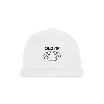 Greeting Happy Birthday Saying - Snapback Baseball Cap - white - Front