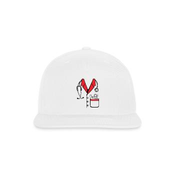 Doctor Stethoscope - Snapback Baseball Cap - white - Front