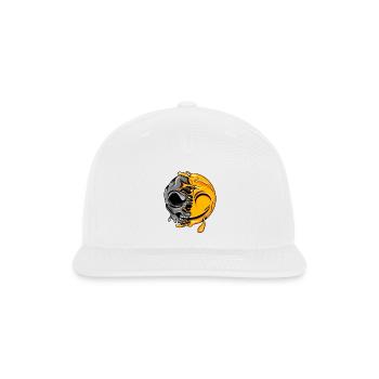 Sunlit Skull Duality - Snapback Baseball Cap - white - Front