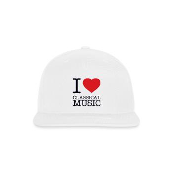 I LOVE CLASSICAL MUSIC - Snapback Baseball Cap - white - Front