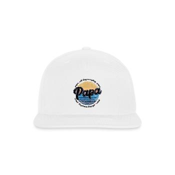 Papa Sunset Retro Circle - Snapback Baseball Cap - white - Front