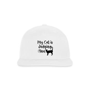 Funny Cat - Snapback Baseball Cap - white - Front