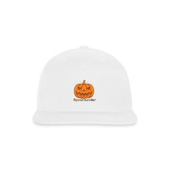 Spooktacular Pumpkin Glyph - Snapback Baseball Cap - white - Front