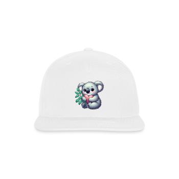 Koala Holding A Heart - Snapback Baseball Cap - white - Front