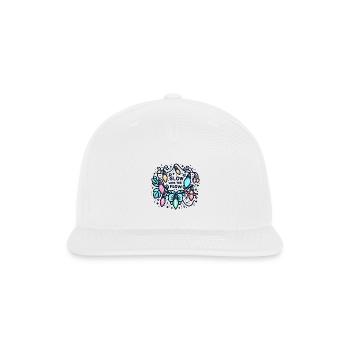 Glow With the Flow - Snapback Baseball Cap - white - Front