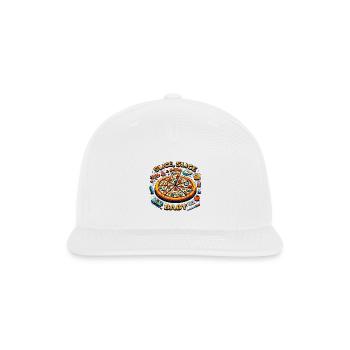 Pizza: Slice, Slice, Baby - Snapback Baseball Cap - white - Front