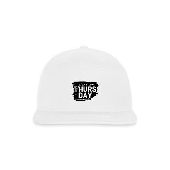 I am on Thursday Bold Typography - Snapback Baseball Cap - white - Front