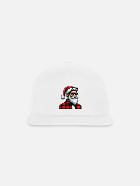 Hipster Santa Christmas - Snapback Baseball Cap - white