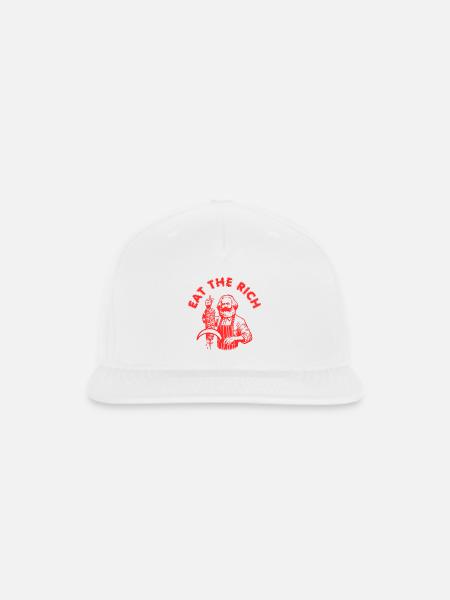 Eat the rich Karl Marx Eat Doner Kebab Rich - Snapback Baseball Cap - white