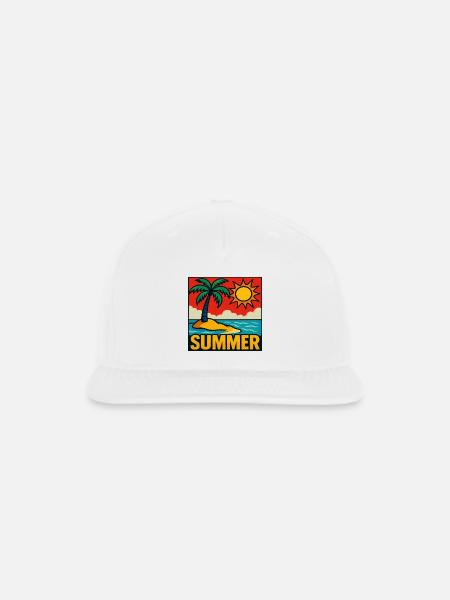 Summer Pop Splash - Snapback Baseball Cap - white