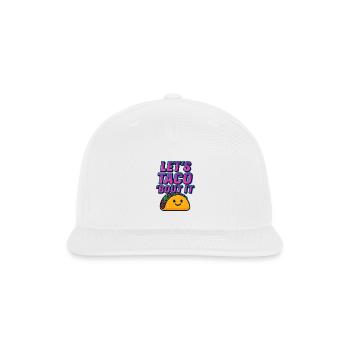 Taco ’Bout Style – Funny Retro Neon Tee - Snapback Baseball Cap - white - Front