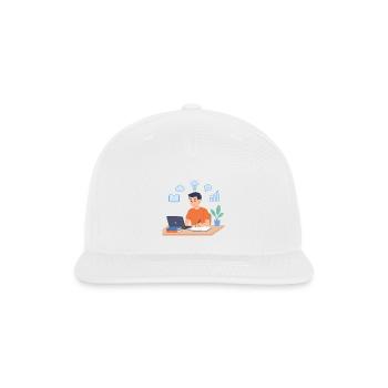 Innovative Brainstorming Themed Design - Snapback Baseball Cap - white - Front
