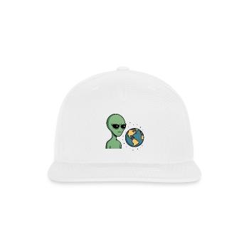 Judgy Alien - Snapback Baseball Cap - white - Front