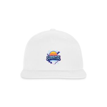 Retro Sunrise Neon Design - Snapback Baseball Cap - white - Front