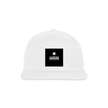 Minimalist Coming Soon Light Bulb Design - Snapback Baseball Cap - white - Front