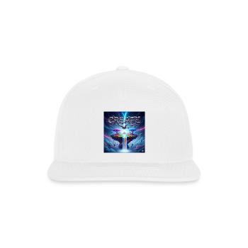 Vivid Floating Island with Rainbow Waterfall - Snapback Baseball Cap - white - Front