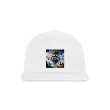 Floating Island Growth Illustration - Snapback Baseball Cap - white - Front