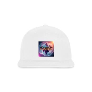 Floating Island Waterfall Fantasy Art - Snapback Baseball Cap - white - Front