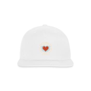 Heartfelt Reminder for Kindness - Snapback Baseball Cap - white - Front