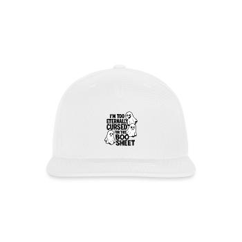 Sarcastic Grumpy Ghost - This Boo Sheet - Snapback Baseball Cap - white - Front