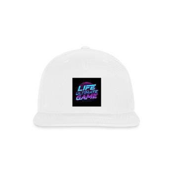 Life Is The Ultimate Game Neon - Snapback Baseball Cap - white - Front