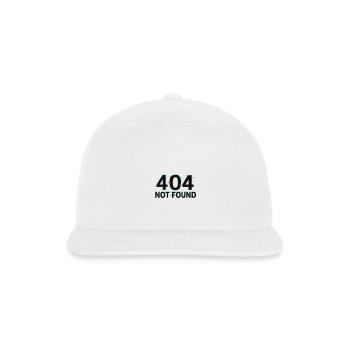 Glitch 404 Not Found - Snapback Baseball Cap - white - Front