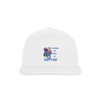 I Possess No Fear Of Depths - Snapback Baseball Cap - white - Front