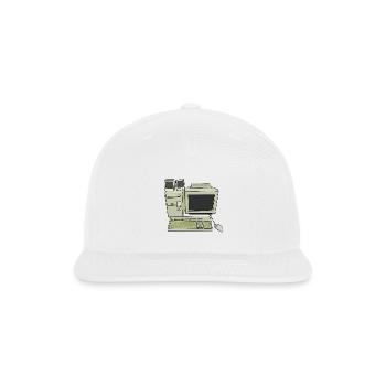 Retro Computer Desk Setup - Snapback Baseball Cap - white - Front