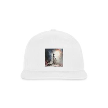 Ethereal Queen – Cosmic Dream Veil Art - Snapback Baseball Cap - white - Front