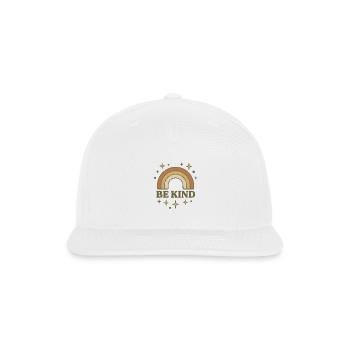 Be Kind Retro Rainbow - Snapback Baseball Cap - white - Front