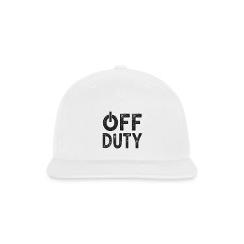 OFF DUTY End of shift I am off duty - Snapback Baseball Cap - white - Front