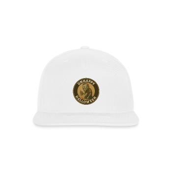Unhappy Halloween – Sad Zombie - Snapback Baseball Cap - white - Front