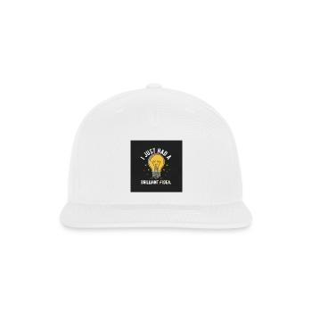 Brilliant Idea Lightbulb Electrical Engineer Gift - Snapback Baseball Cap - white - Front