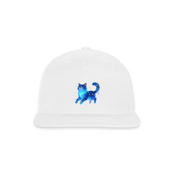 Cosmic Nebula Cat - Snapback Baseball Cap - white - Front