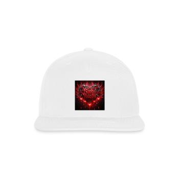 Crimson Rose Heart Drip - Snapback Baseball Cap - white - Front