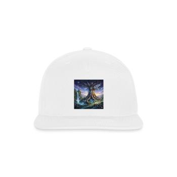 Mystical Tree of Life – Enchanted Fantasy World  - Snapback Baseball Cap - white - Front