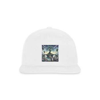 Mystical Tree of Life – Enchanted Fantasy World - Snapback Baseball Cap - white - Front