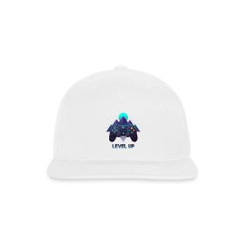 Level Up Neon Mountain Controller - Snapback Baseball Cap - white - Front
