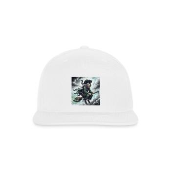 The Witch and the Black Cat - Snapback Baseball Cap - white - Front