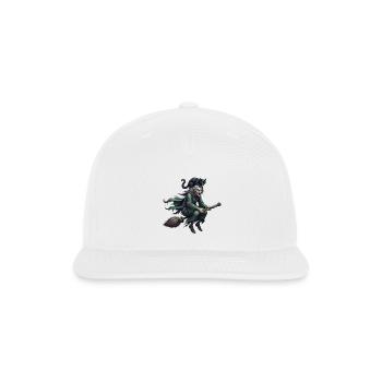 The Witch and the Black Cat - Snapback Baseball Cap - white - Front