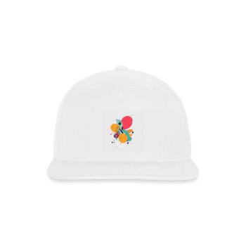 Vivid Abstract Floral Burst - Snapback Baseball Cap - white - Front